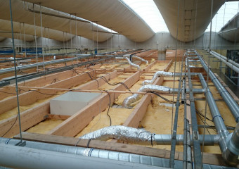 Installation d'une ventilation. Lycée Duhamel